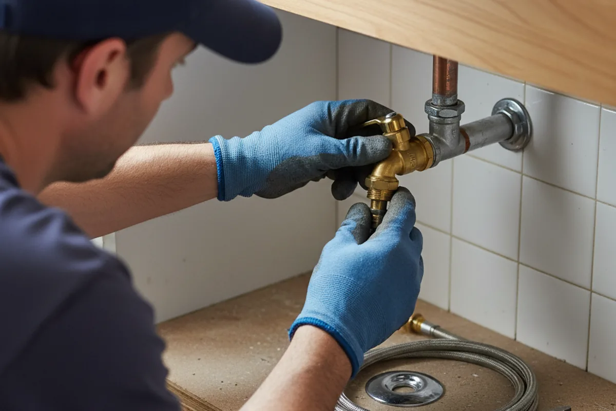 Shutoff valve and fitting work during Faucet and Fixture Repair in Howell